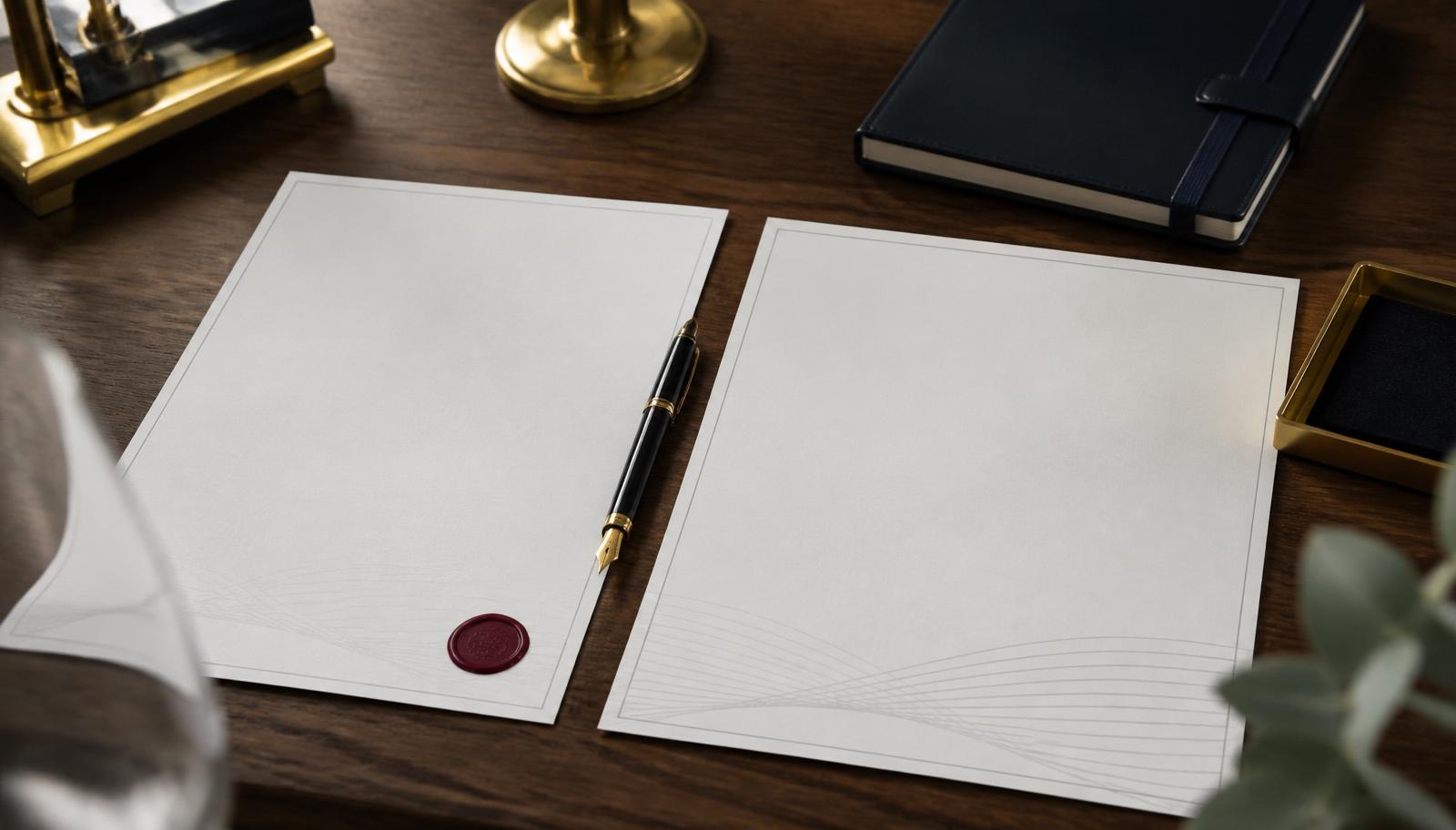 A signed tenancy contract and an Ejari certificate side by side on a desk in a Dubai apartment — illustrating an article on Ejari vs tenancy contract.