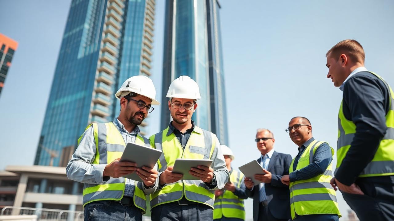 Dubai developer handover snag inspection of building MEP systems and façade with OA representatives.